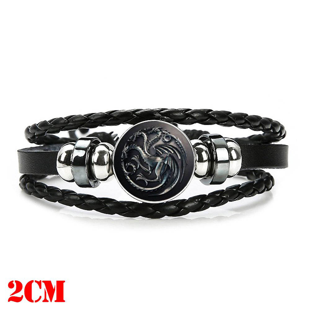 Game of Thrones Movie Time Gem Weaving Bangles Cosplay Anime Bracelet
