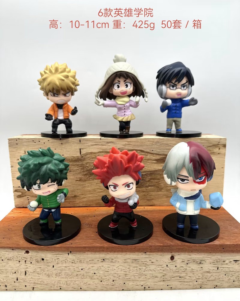 6PCS/SET 10CM Boku no Hero Academia/My Hero Academia Cartoon Character Model Toy Anime PVC Figure