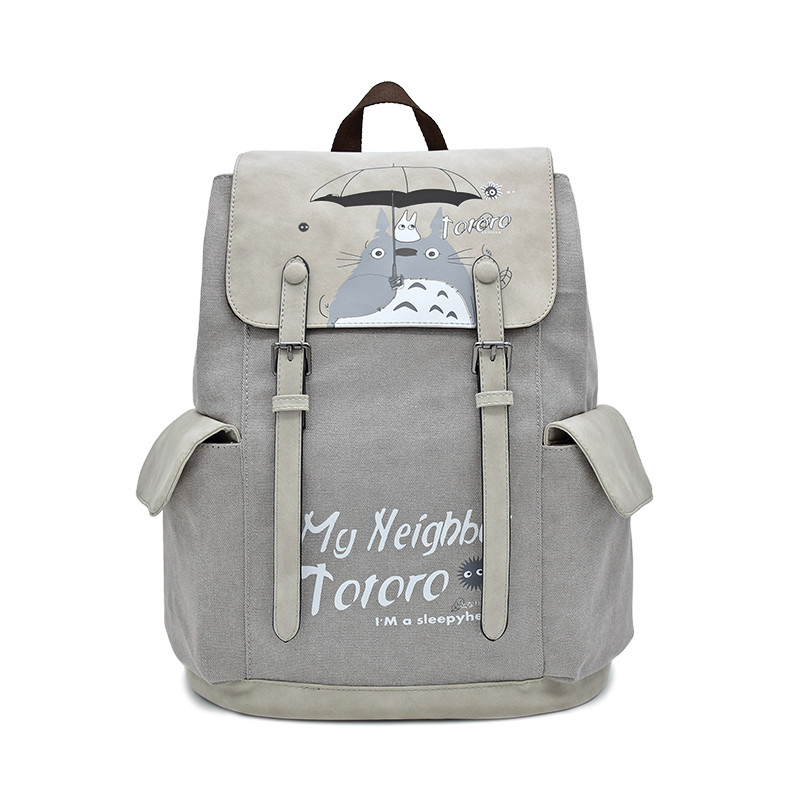 My Neighbor Totoro Cartoon Canvas School Bag for Student Anime Backpack