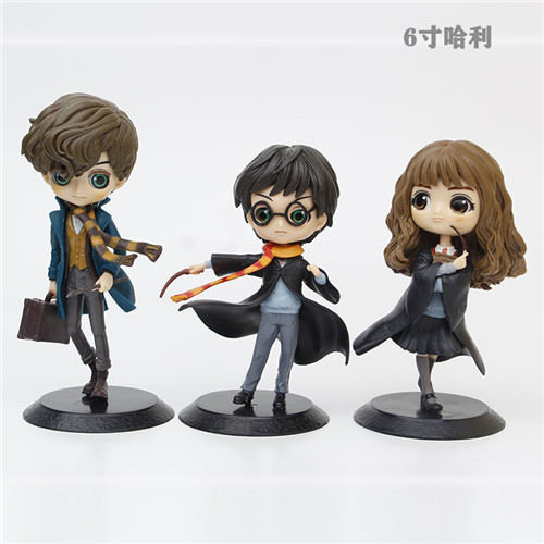 3 Styles Harry Potter Cartoon Character Collectible Anime Figure 15cm