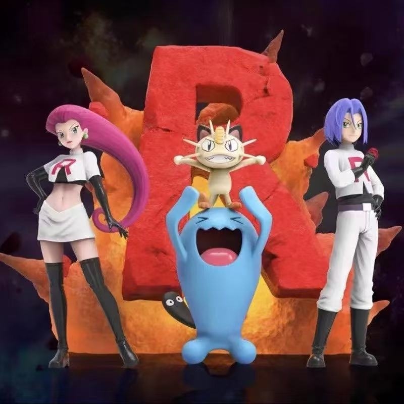 Pokemon James Wobbuffet Jessie PVC Cartoon Anime Figure