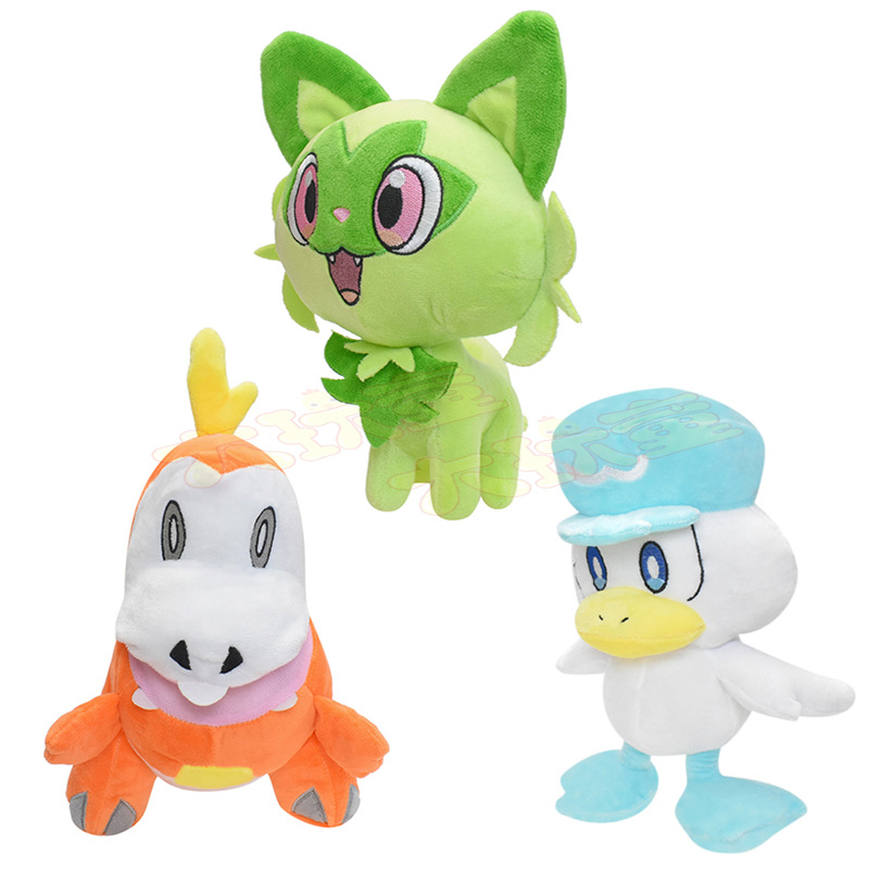 25-35CM 3 Styles Pokemon Sprigatito/Fuecoco/Quaxly Anime Plush Toy Doll