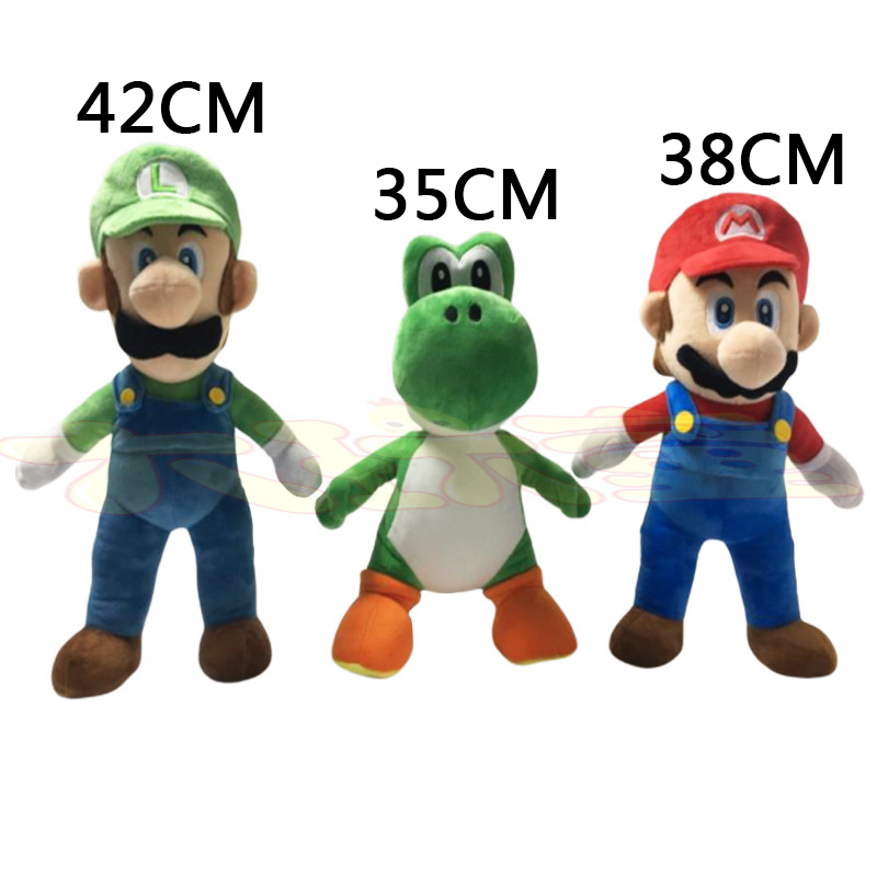 3 Style Super Mario Bro Mario Luigi Yoshi Cartoon Collectible Doll Anime Plush Toy