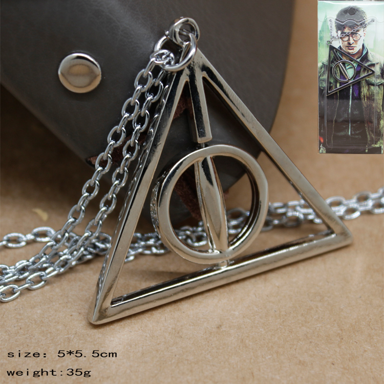 Harry Potter Deathly Hallows Big Size Alloy Anime Necklace