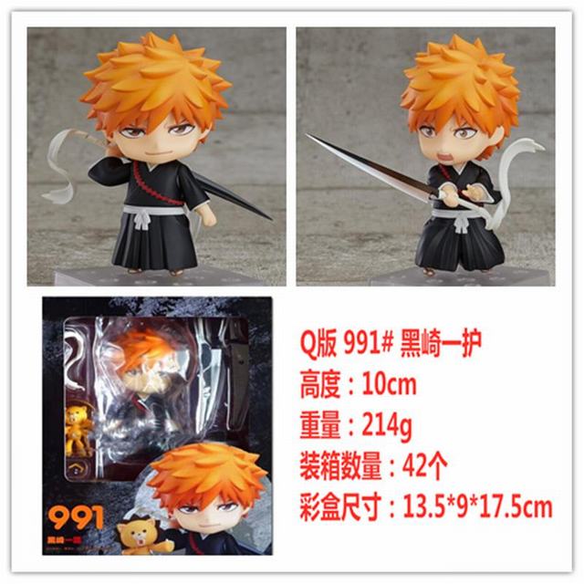 10cm Nendoroid Bleach 991# Kurosaki ichigo PVC Anime Action Figure Toy