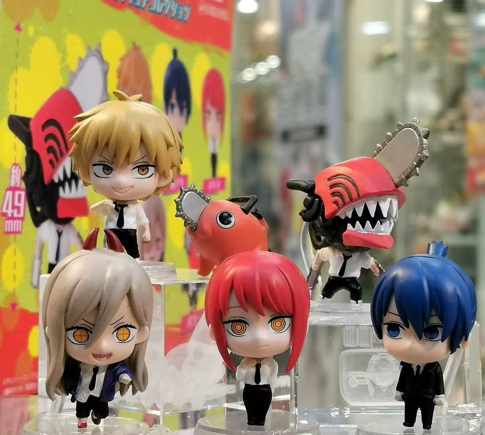 6PCS/SET 4CM Chainsaw Man Makima Power Pochita Egg Box Anime Figures