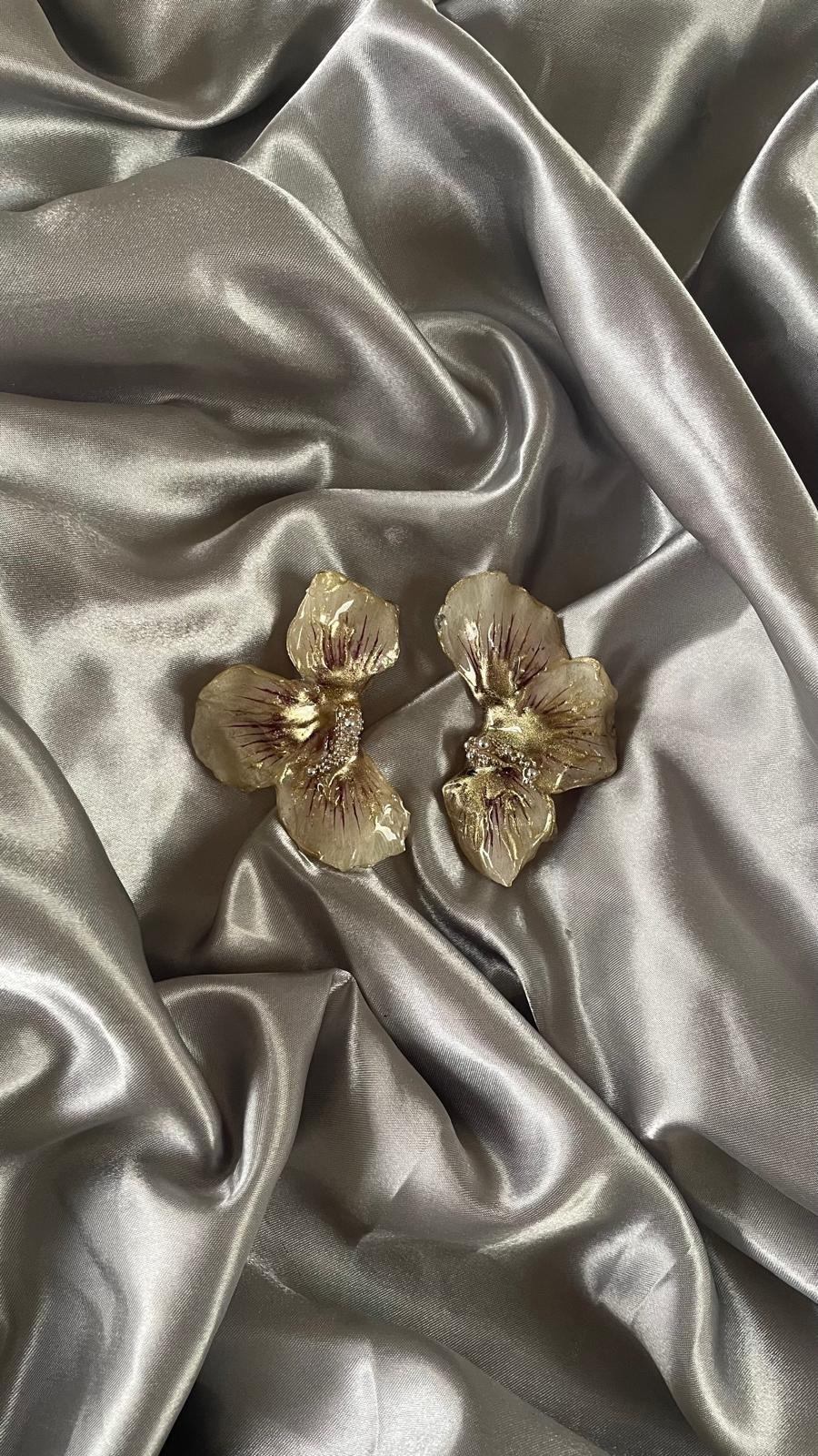 Boucle d'oreille hibiscus