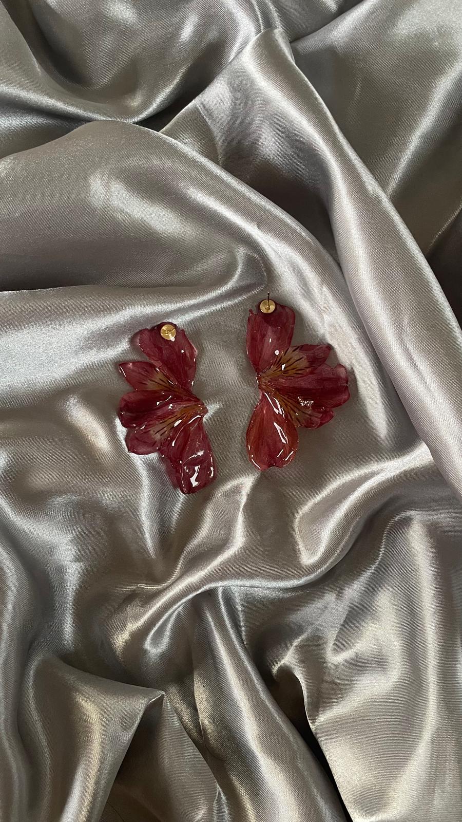 Boucle d'oreille hibiscus