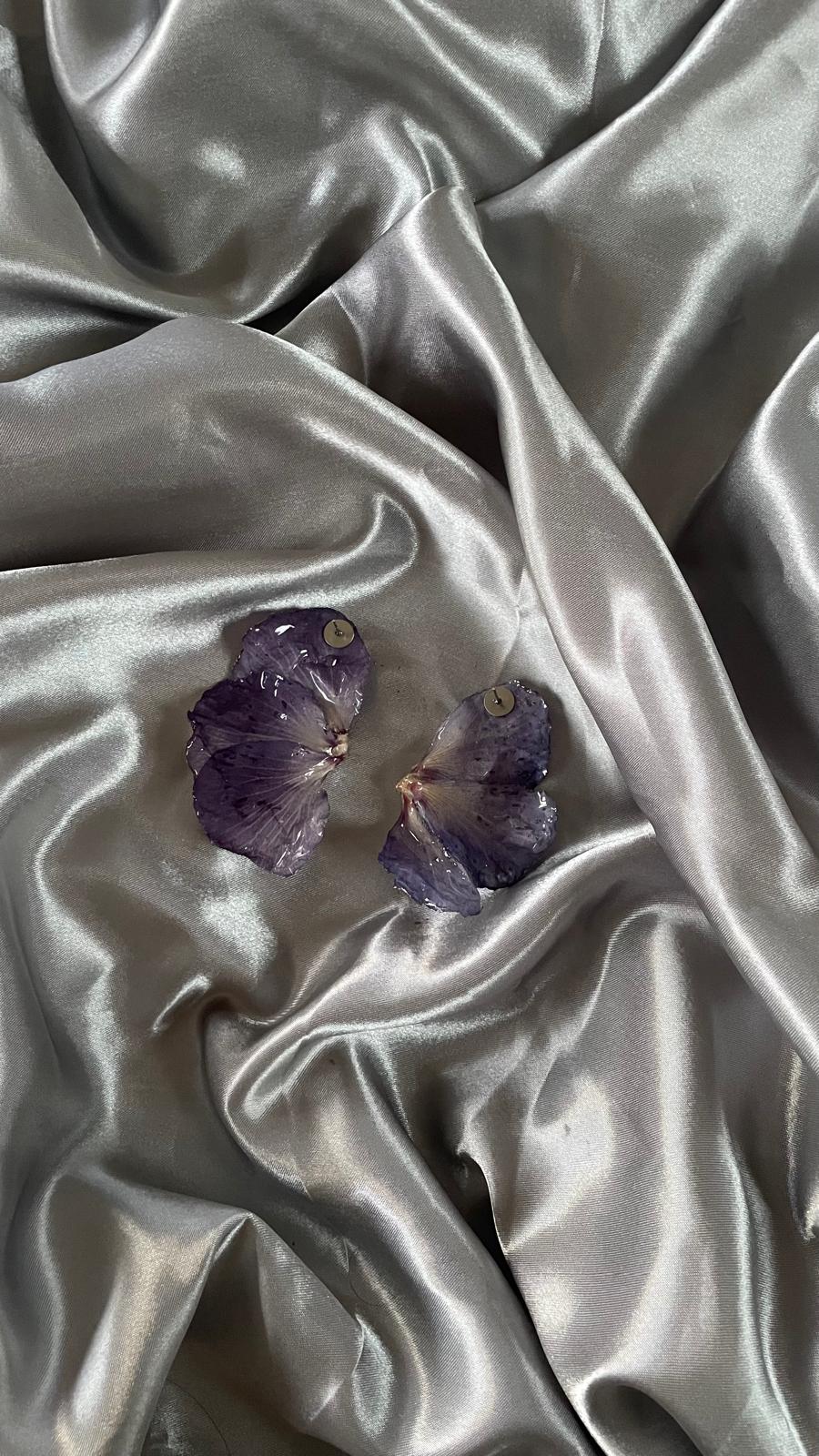 Boucle d'oreille hibiscus