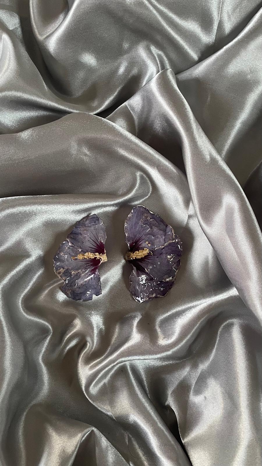 Boucle d'oreille hibiscus