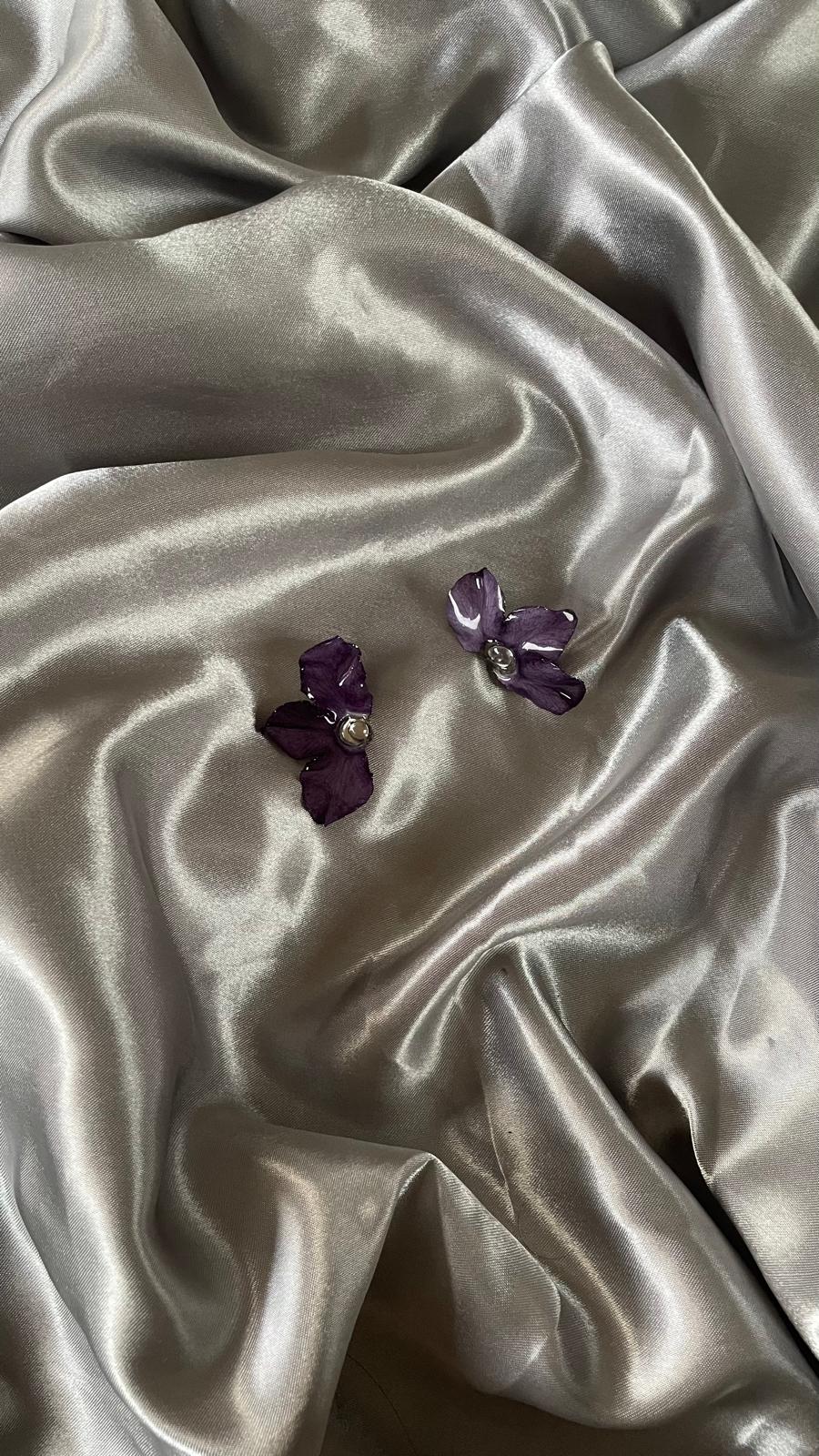 Boucle d'oreille hibiscus