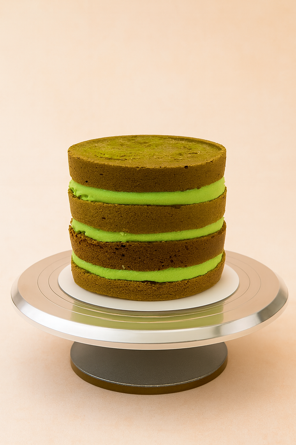 Layer cake Pistache-framboise