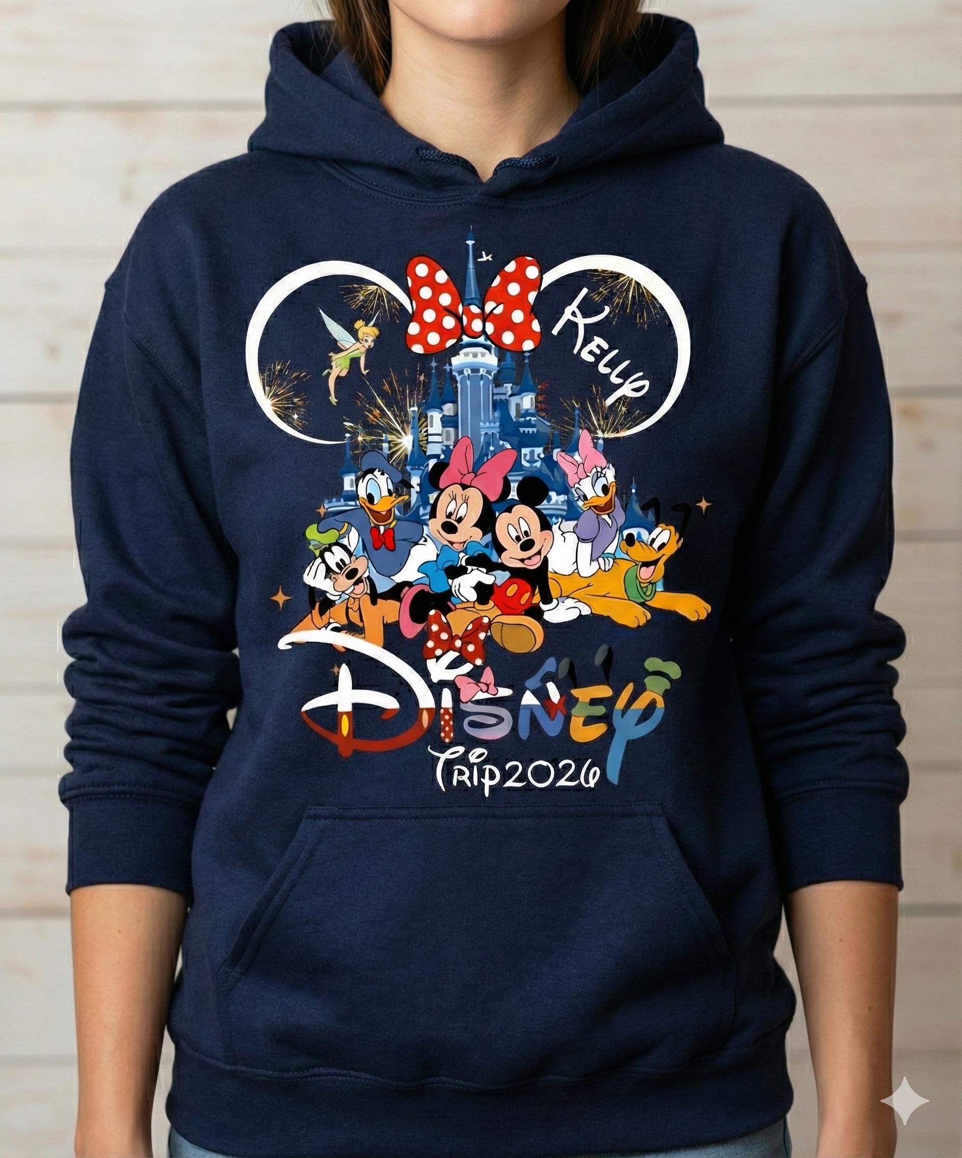 Personalized Theme Park Trip Hoodie 2026 | Custom Name Travel Sweatshirt | Vacation Memory Hoodie