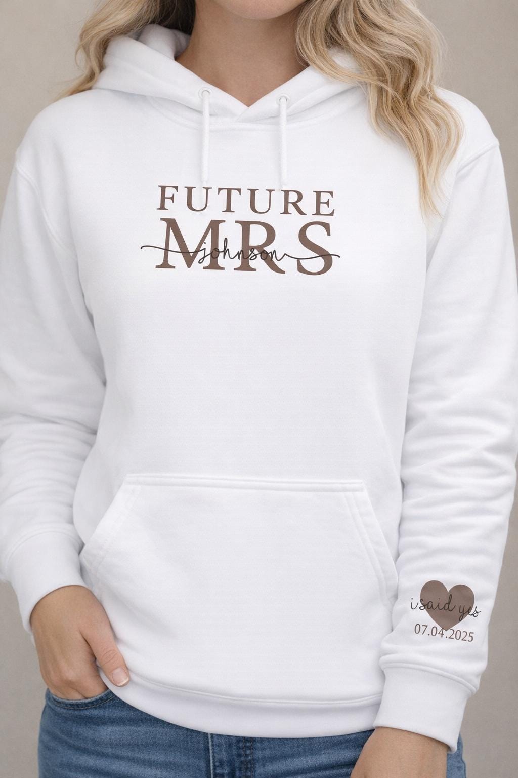 Future Mrs Hoodie, Personalized Engagement Hoodie, Bride To Be Hoodie, Custom Last Name Hoodie, Bridal Shower Gift