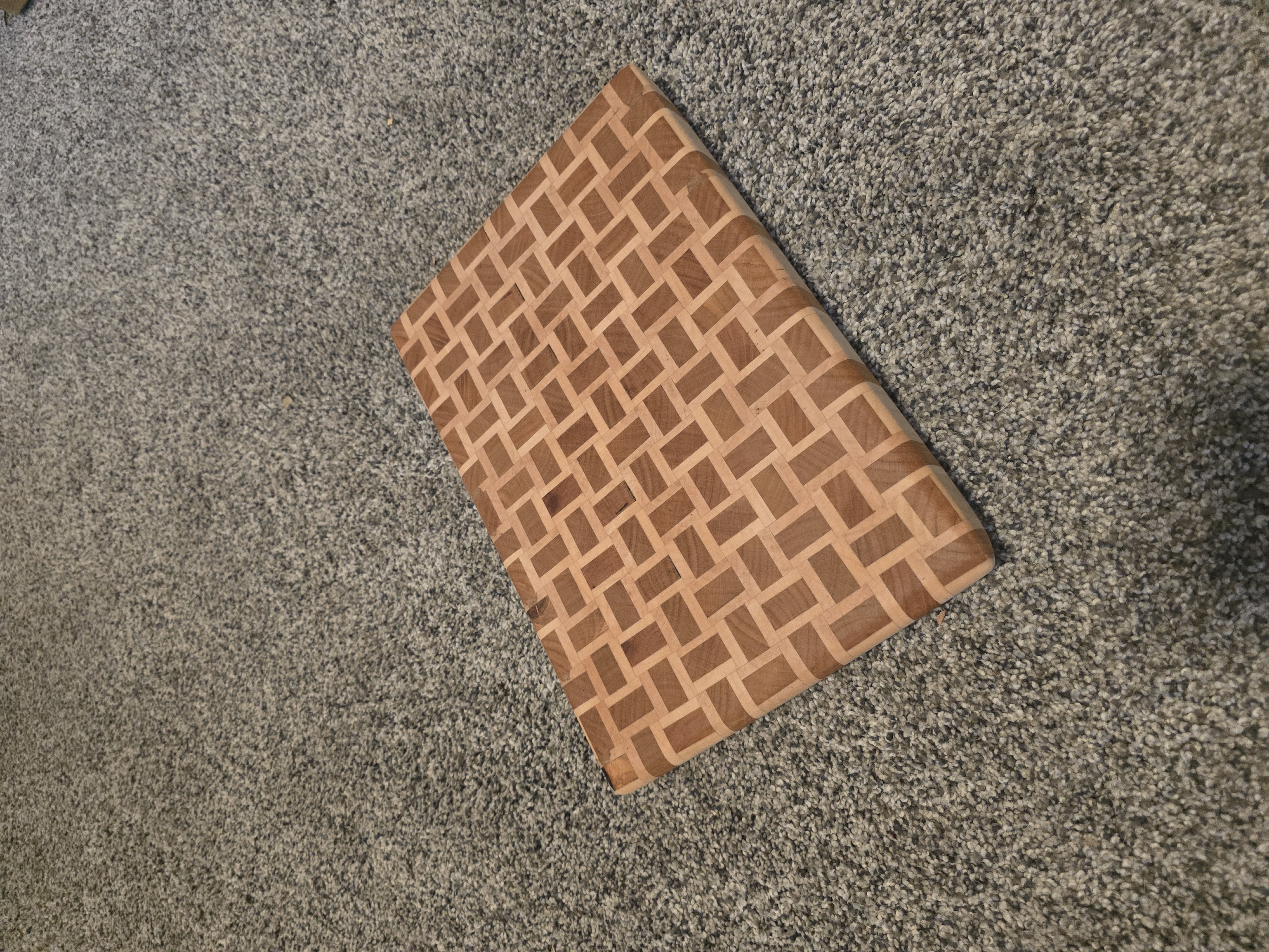 End Grain Basket Weave Cutting Board
