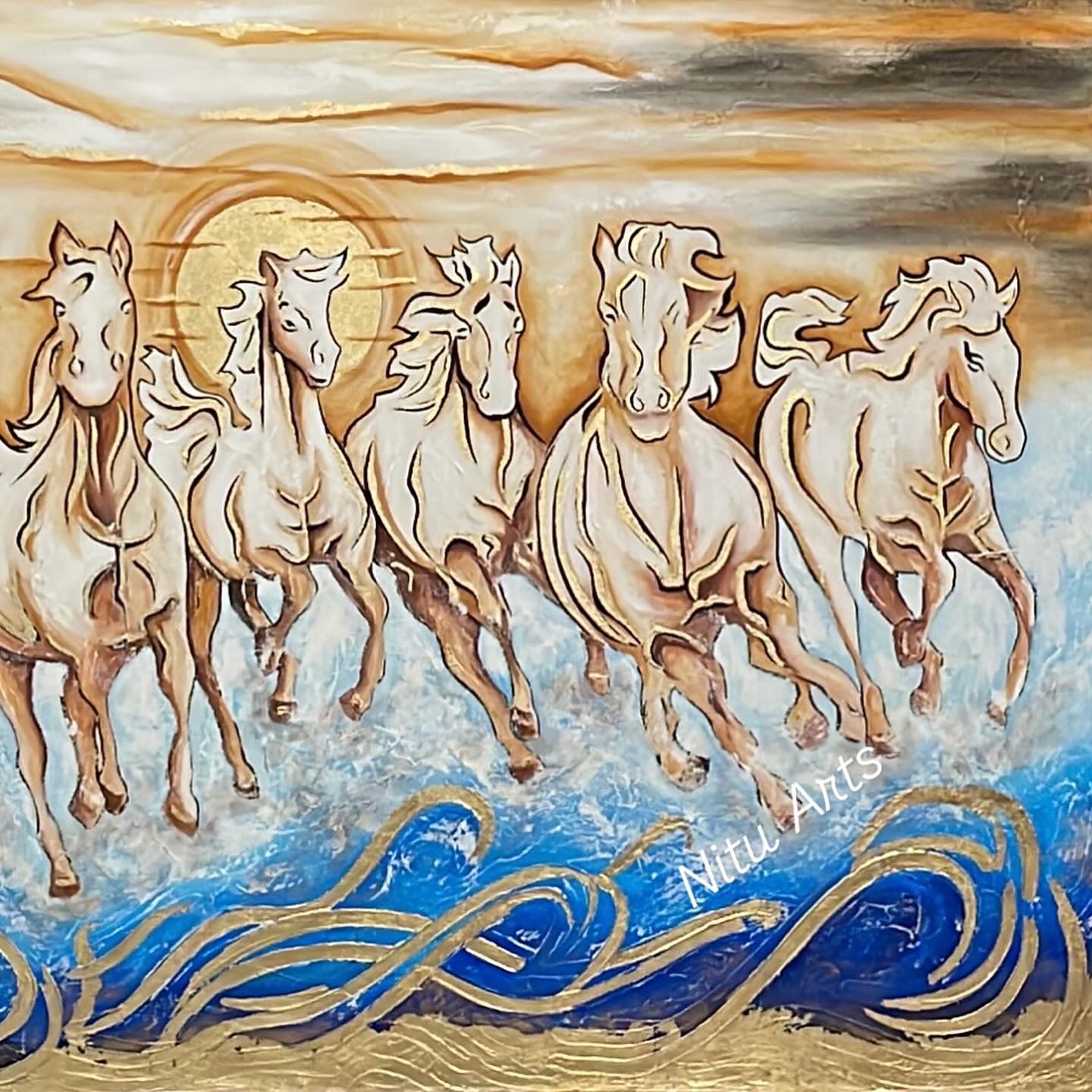 7 Running Horses of Prosperity