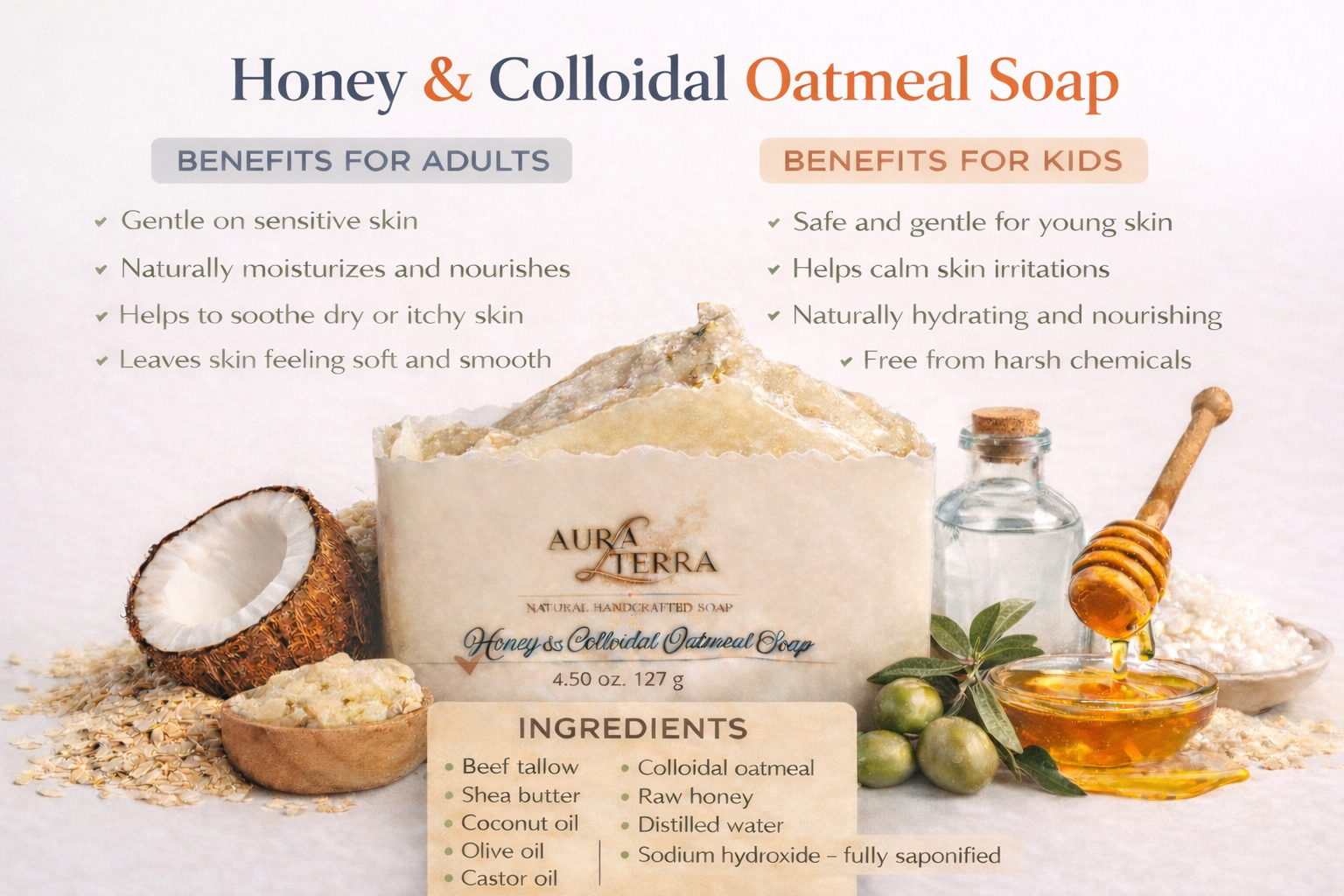 Honey & Colloidal Oatmeal Soap