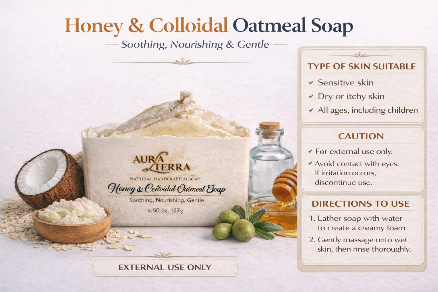 Honey & Colloidal Oatmeal Soap