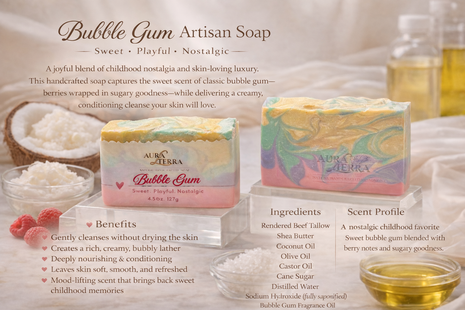 Bubble Gum Artisan Soap