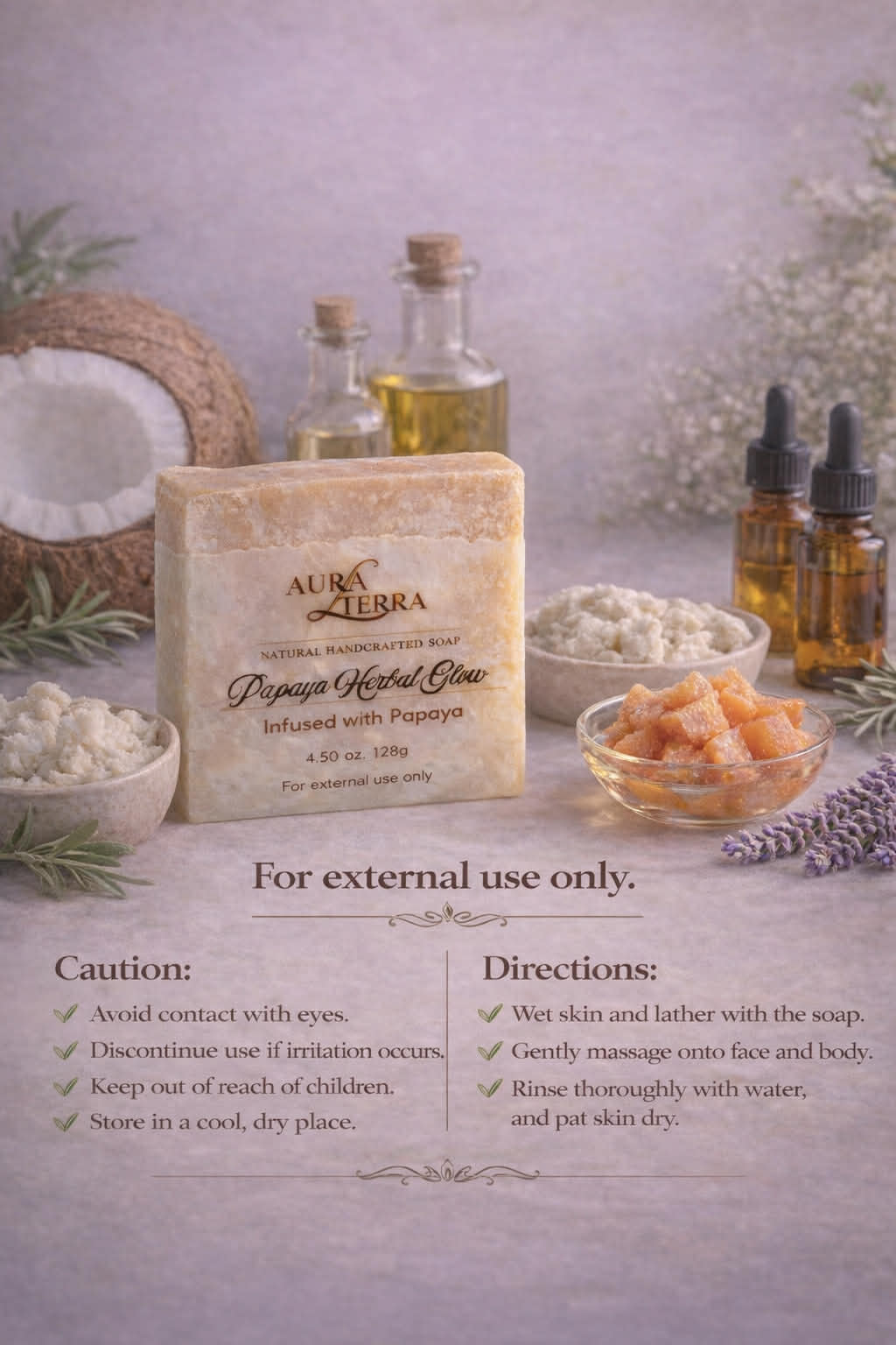 Papaya Herbal Glow Soap