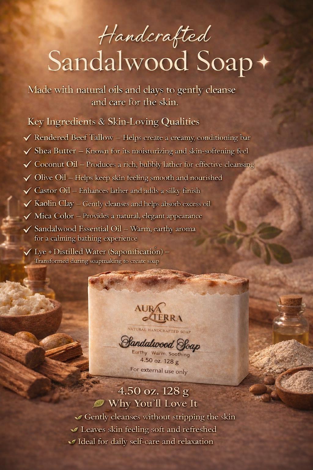 Handcrafted Sandalwood Soap
