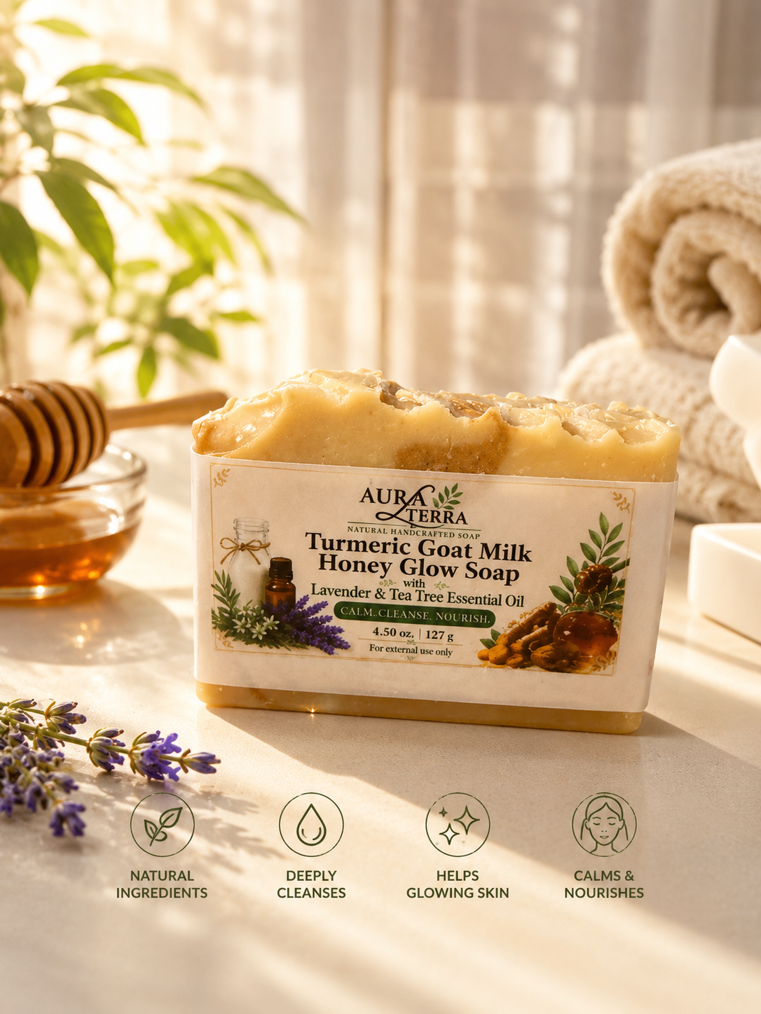 Turmeric Goat Milk Honey Glow Soap