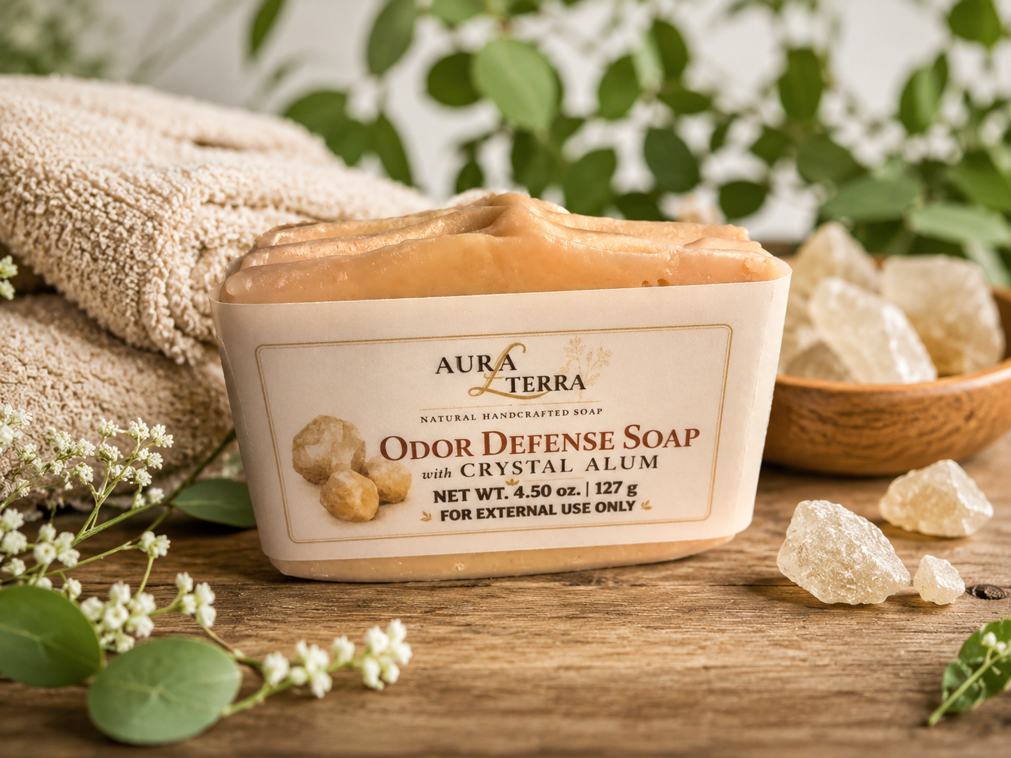 Odor Defense Soap with Crystal Alum ( Tawas)