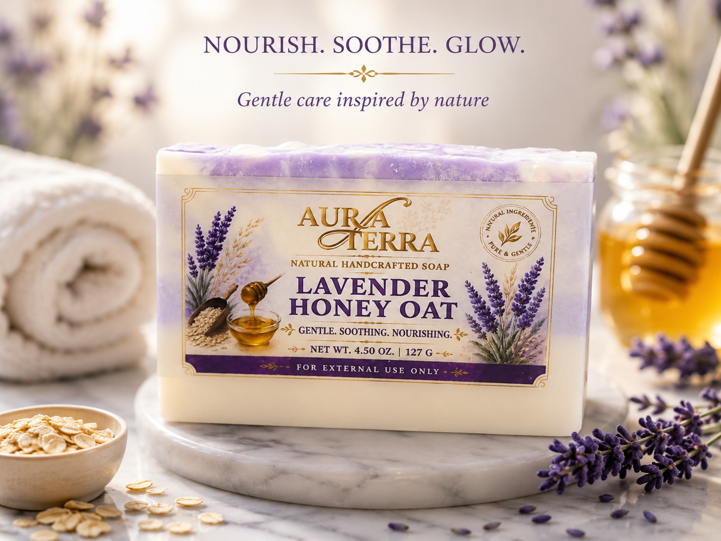 Lavender Honey Oat Soap