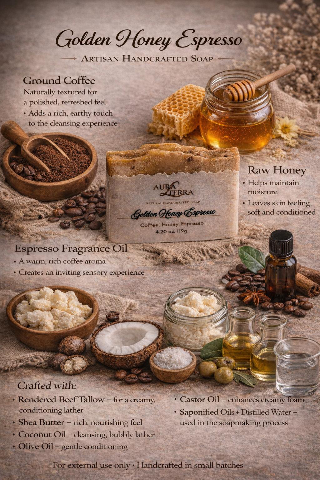 Golden Honey Espresso Soap