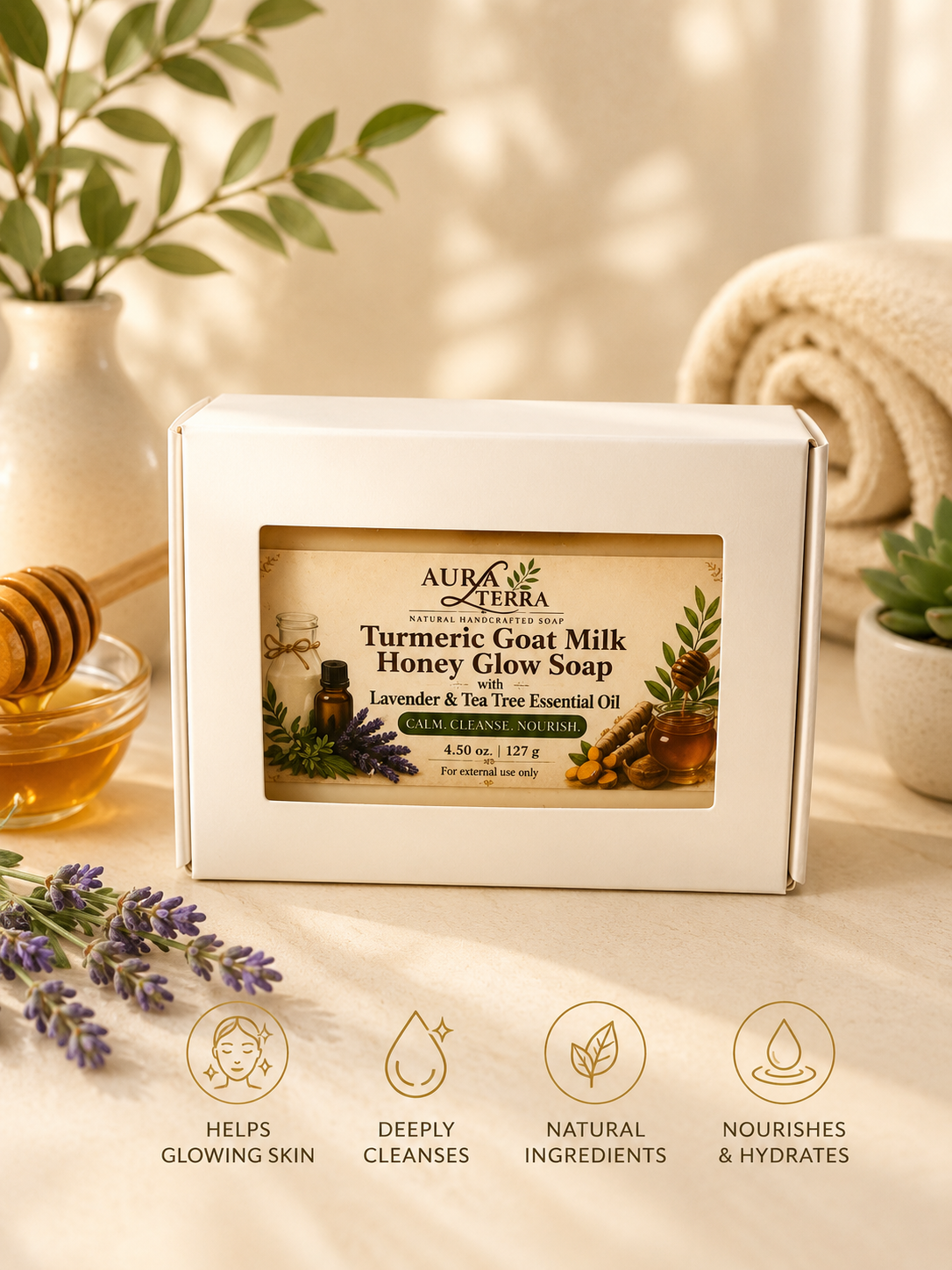 Turmeric Goat Milk Honey Glow Soap