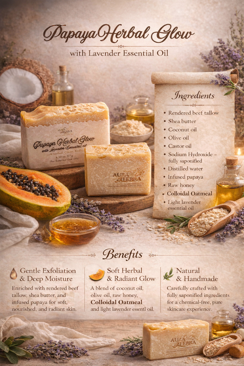 Papaya Herbal Glow Soap