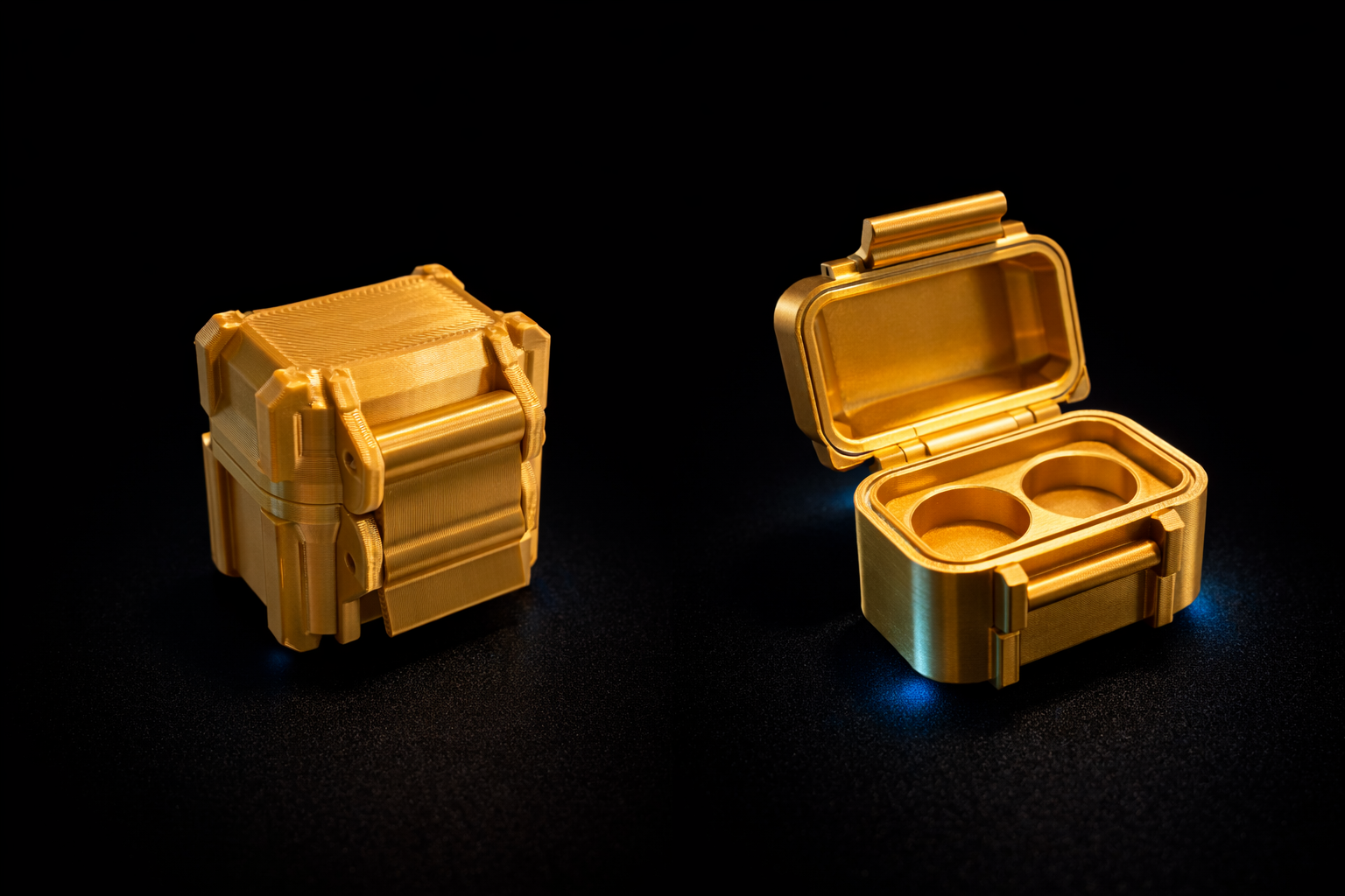 Gold Compact Storage Case