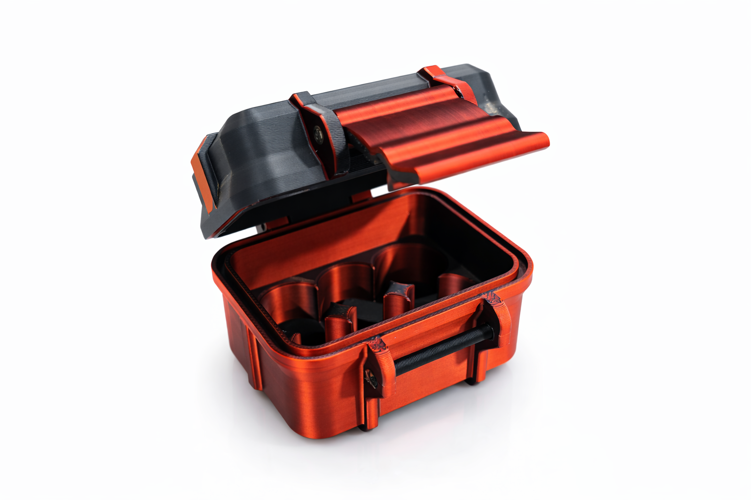  z Red and black compact storage case