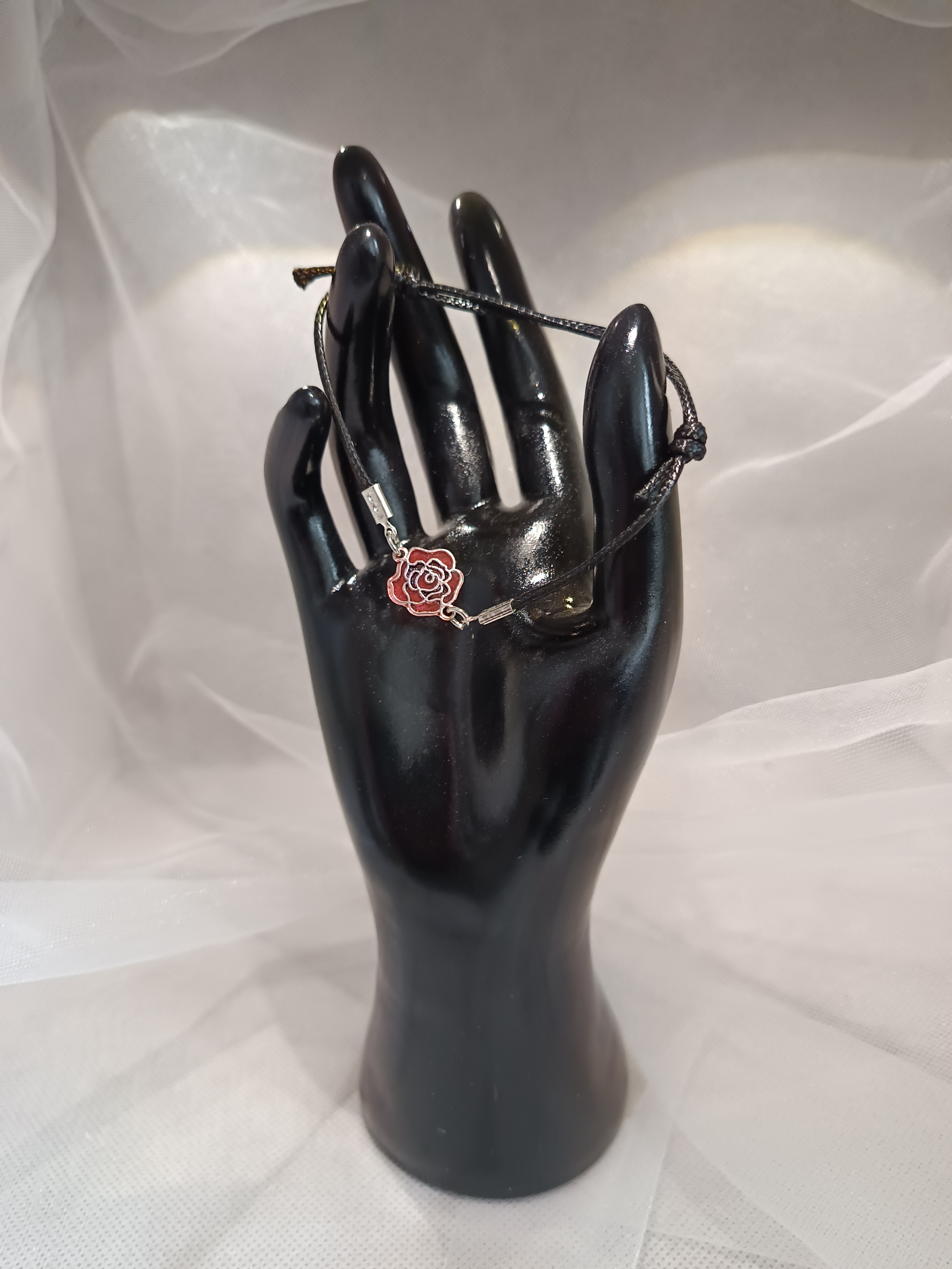 Bracelet cordon rose réglable – Bijou fantaisie porte-bonheur élégant