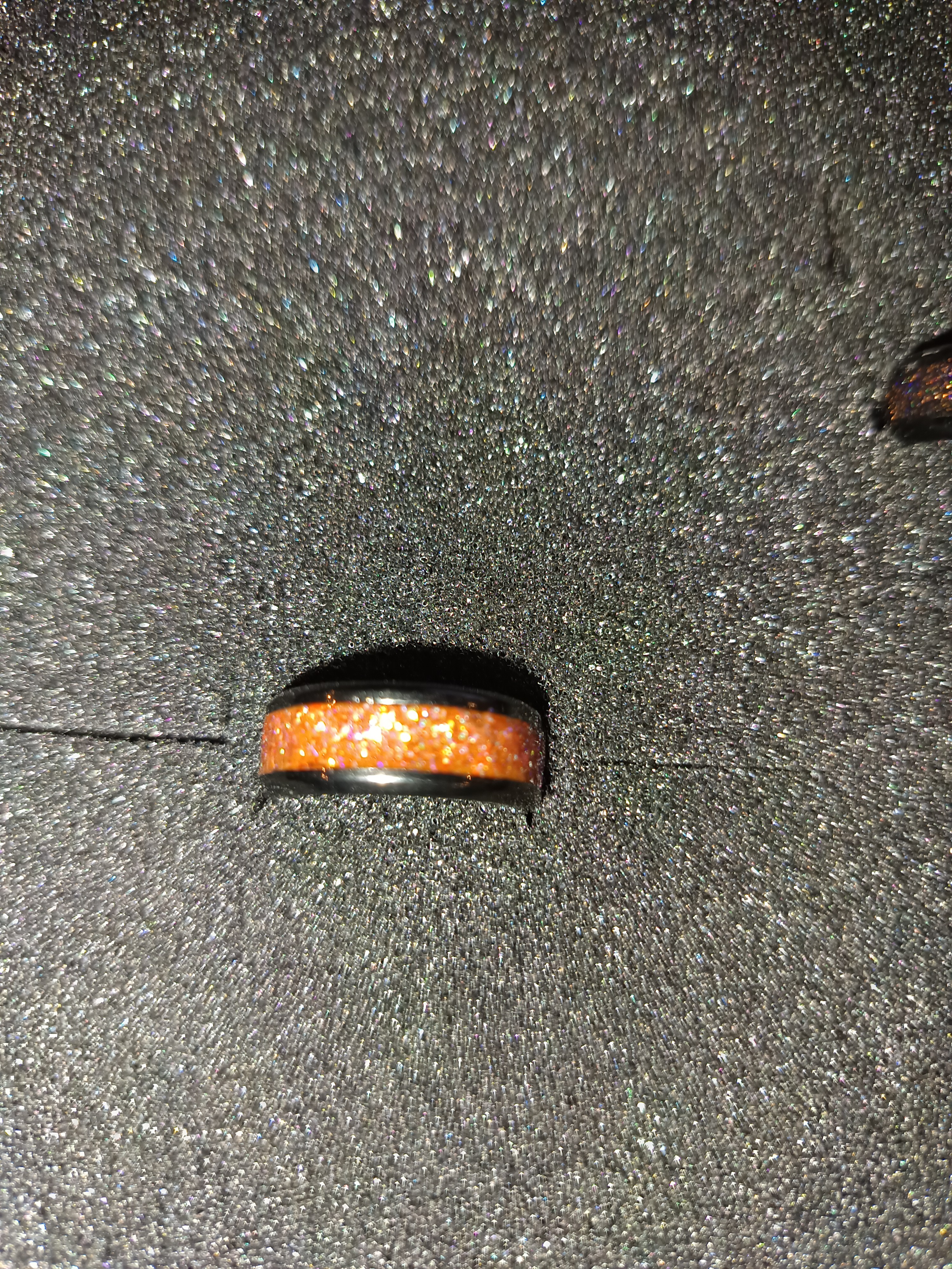 Bague pailletée taille 8 vendue à l’unité – Création artisanale multicolore brillante