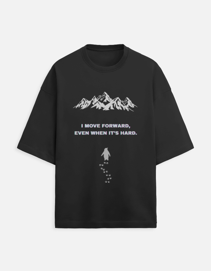 Motivational Penguin Mountain T-Shirt (Unisex)
