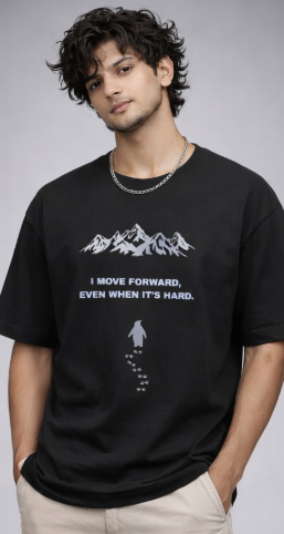 Motivational Penguin Mountain T-Shirt (Unisex)