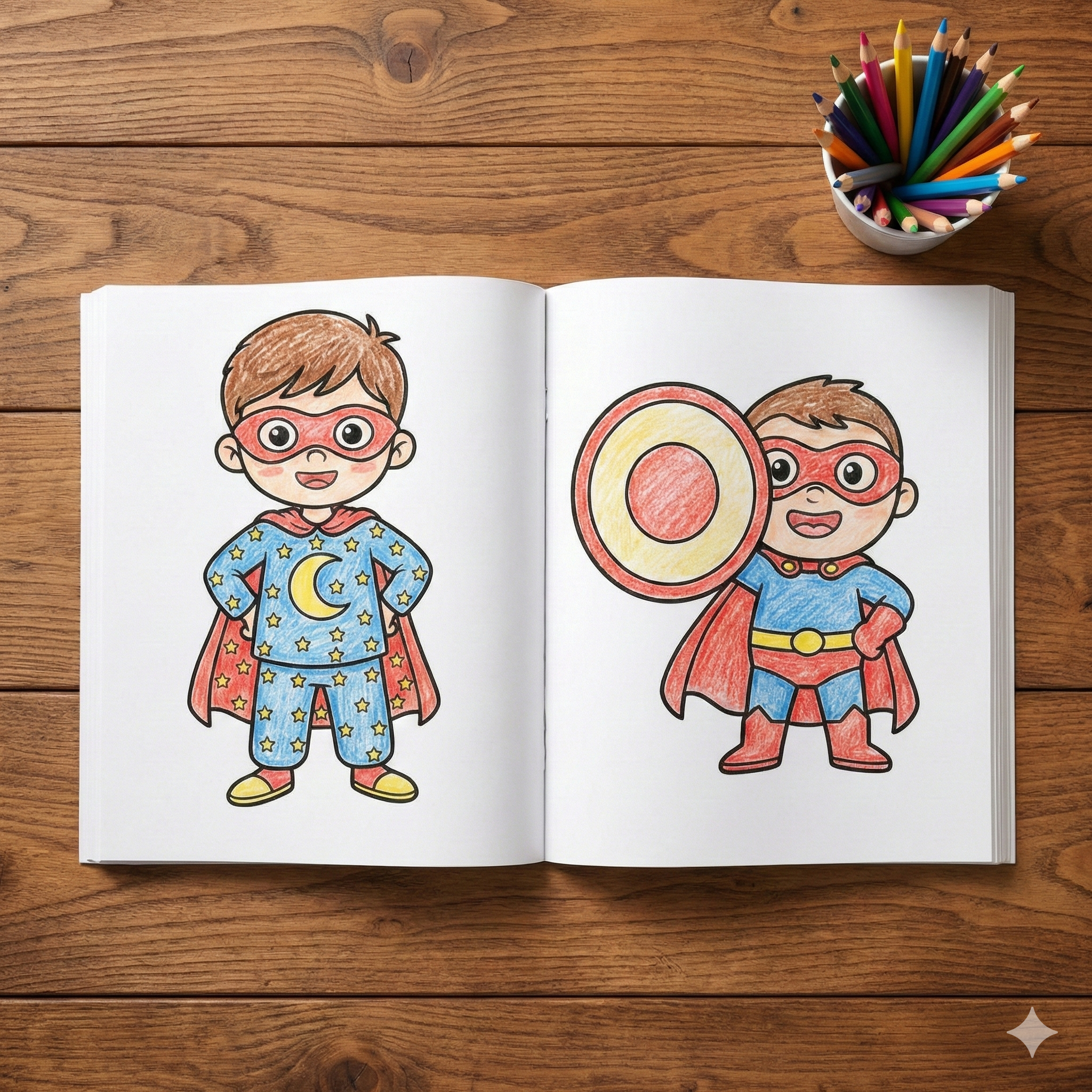 Kawaii Superhero Coloring Pages for Toddlers – 30 Cute & Easy Printable Pages