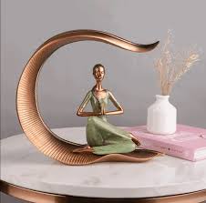 Elegant Meditative Woman Sculpture
