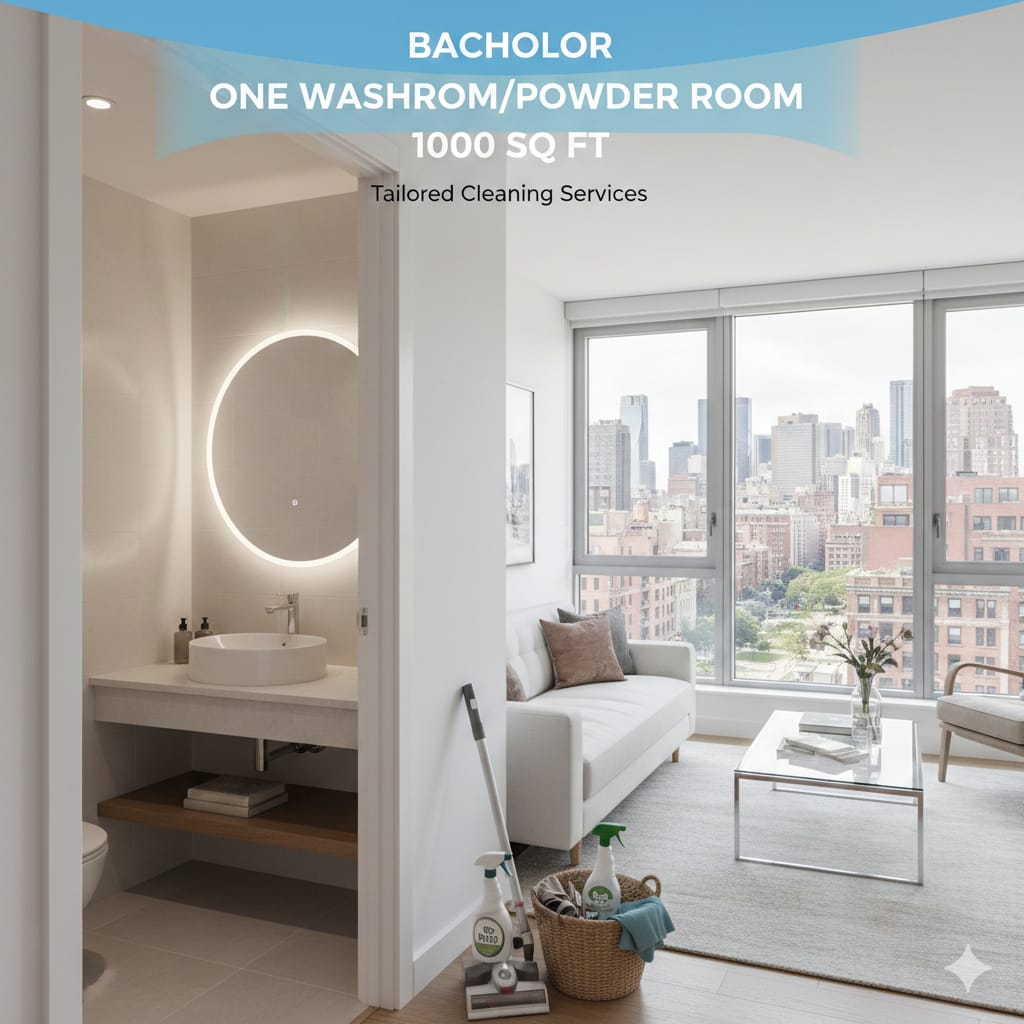 Bachelor 1 washroom/ powder room