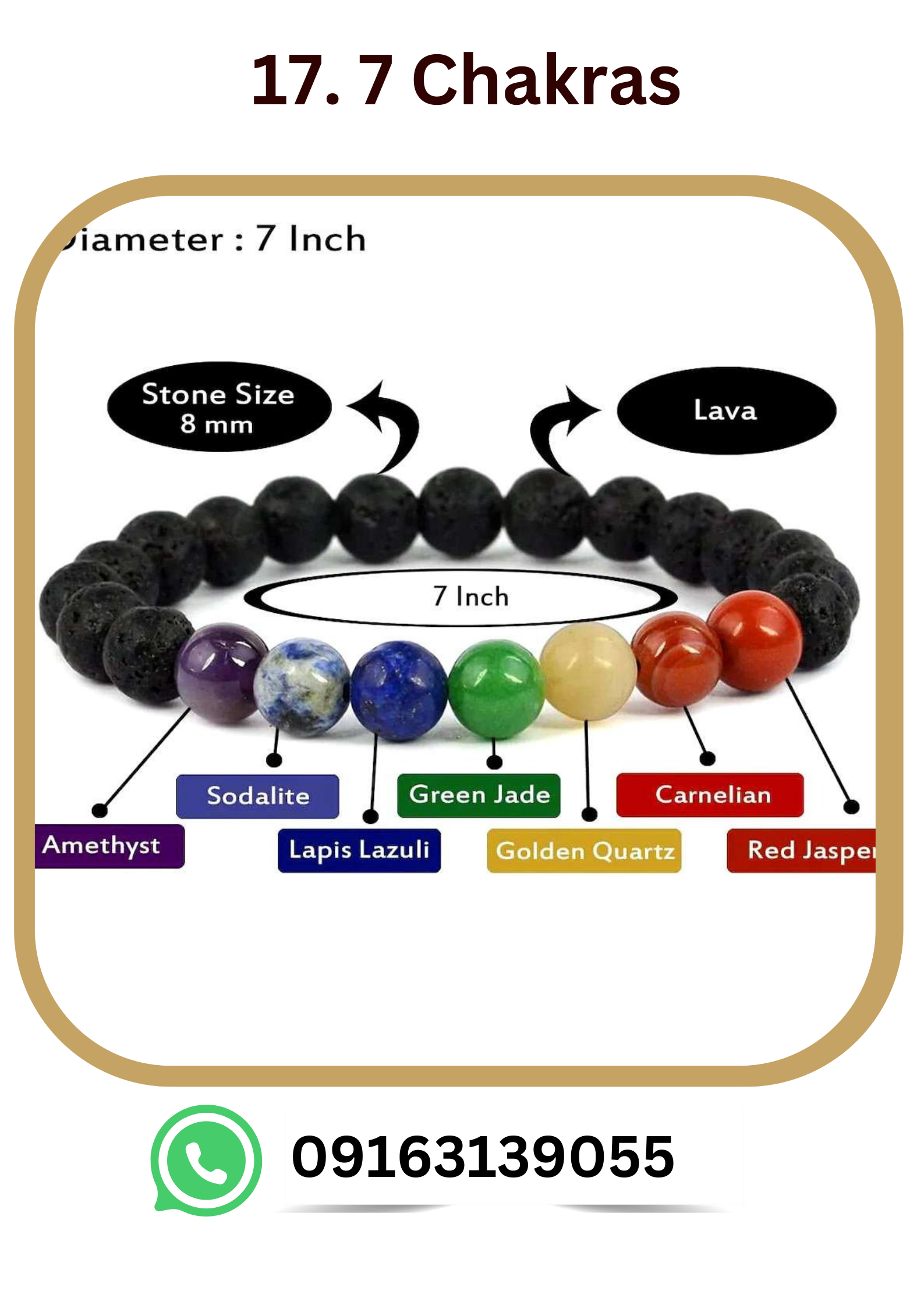 7 Chakras Stone Bracelet