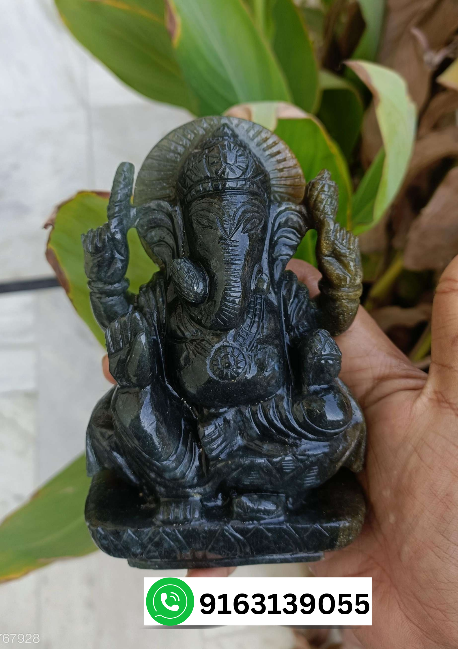 Black Stone Ganesh Idol