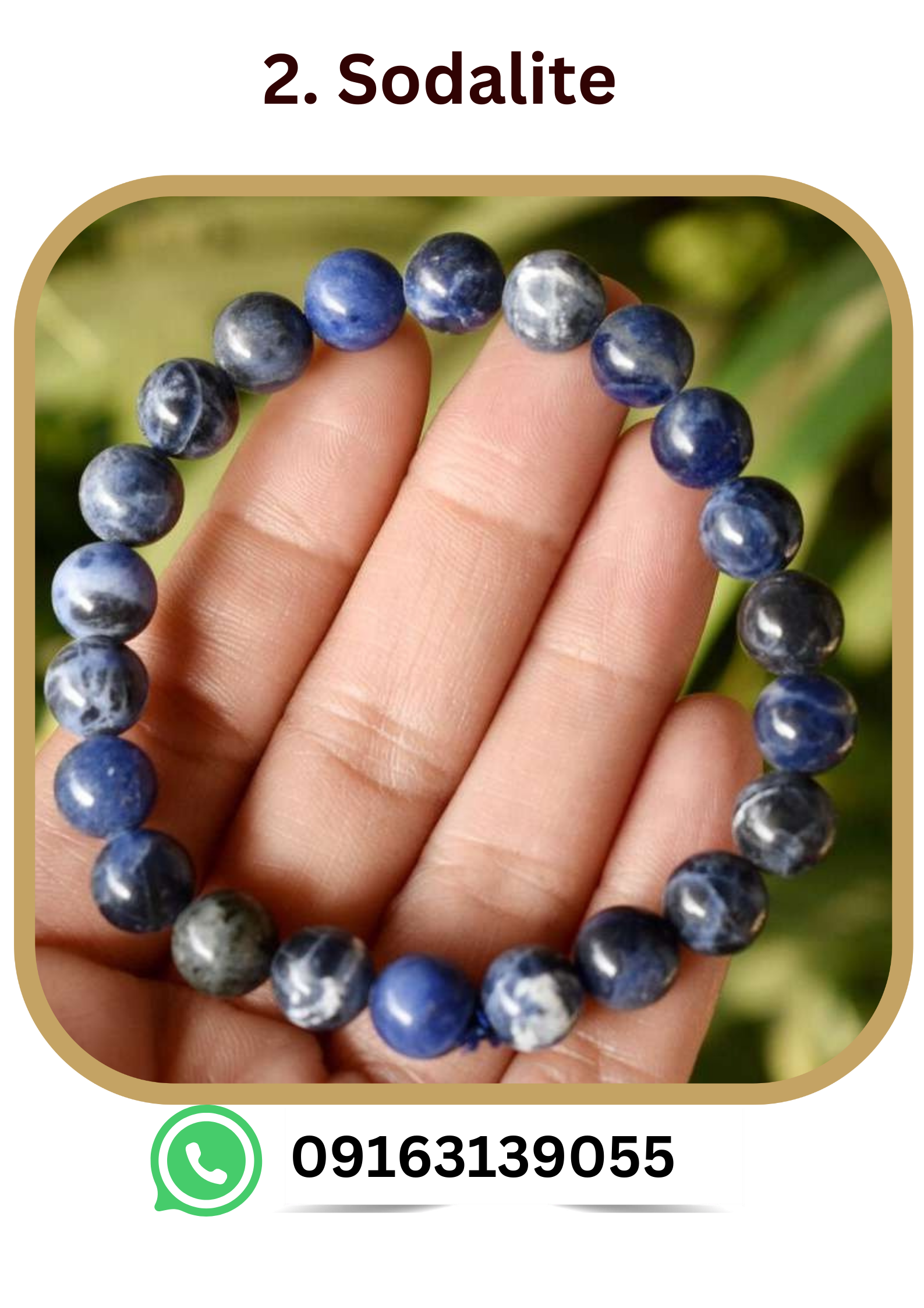Sodalite Crystal Bracelet