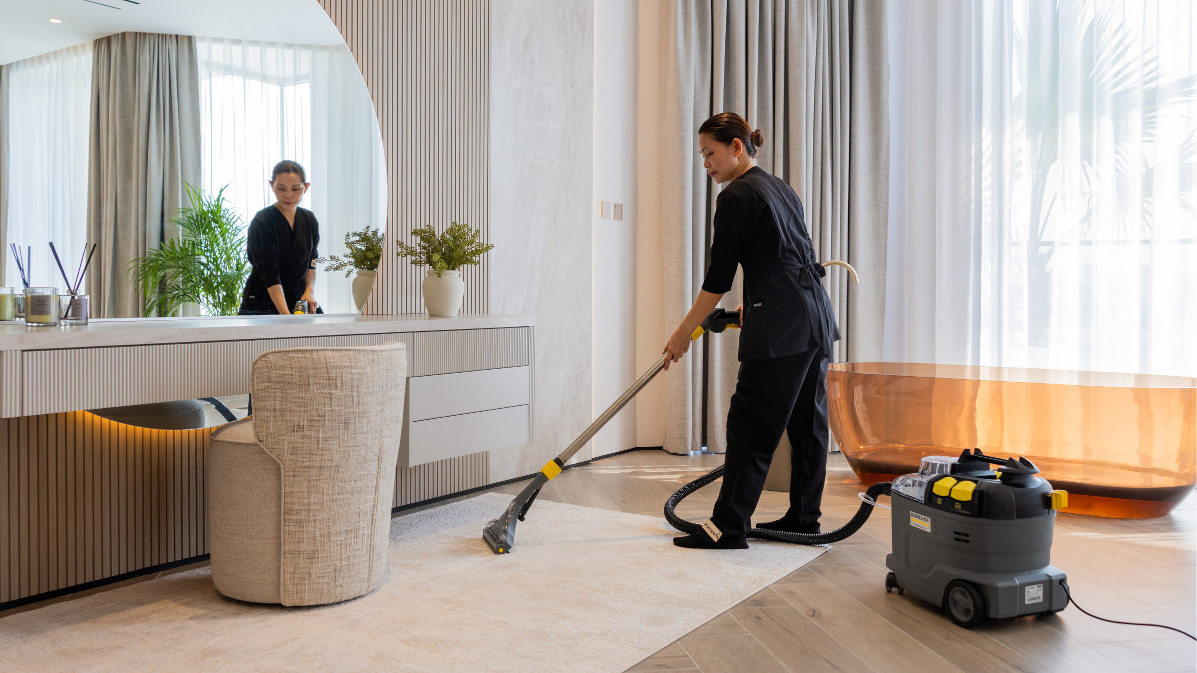 Professional furniture deep cleaning