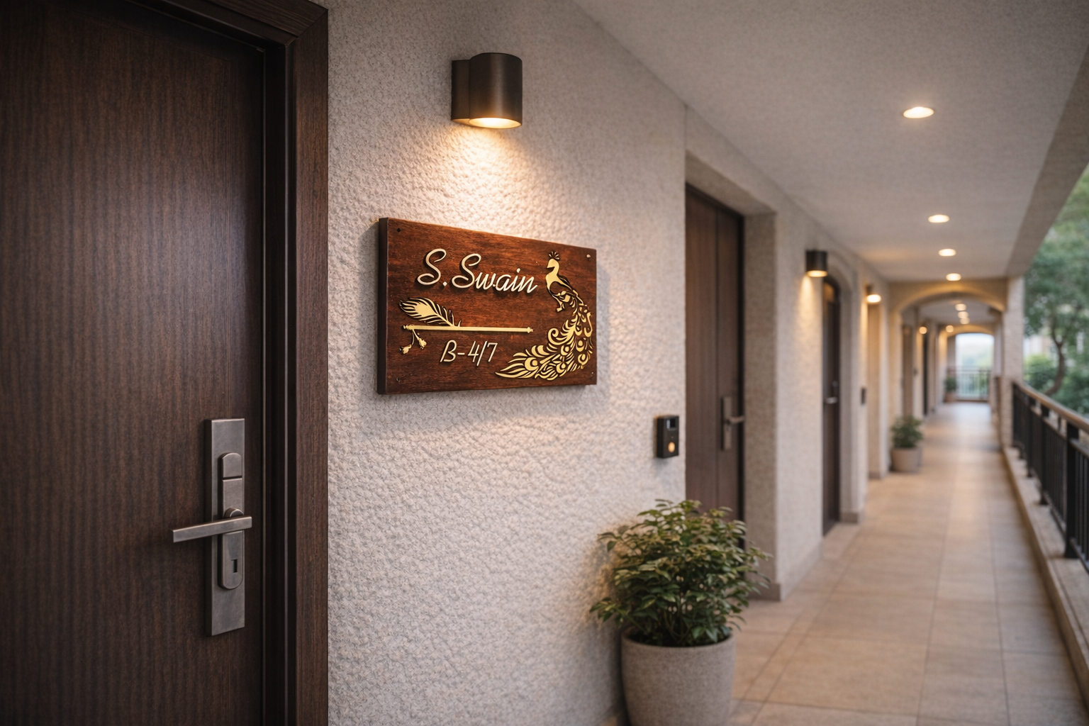 Custom Wooden Name Plate