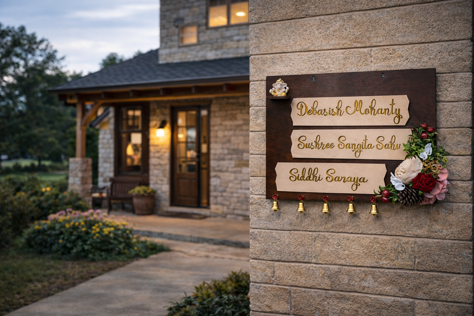 Custom Wooden Welcome Name Board