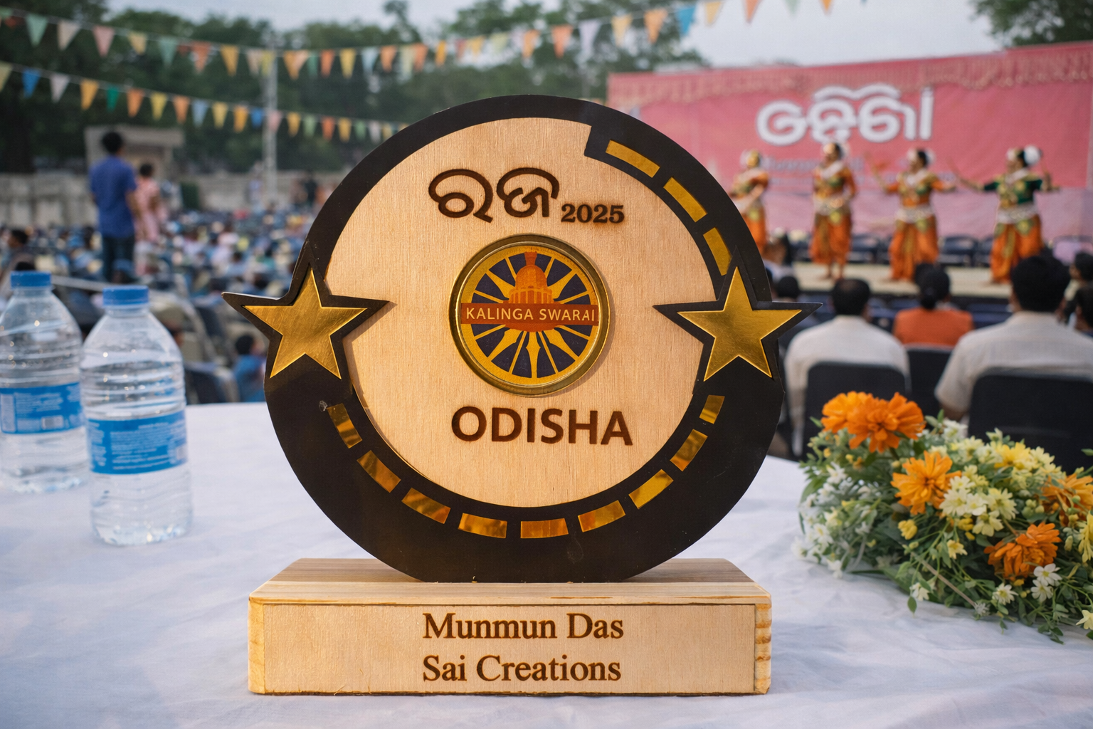 Kalinga Swaraj Wooden Award Trophy