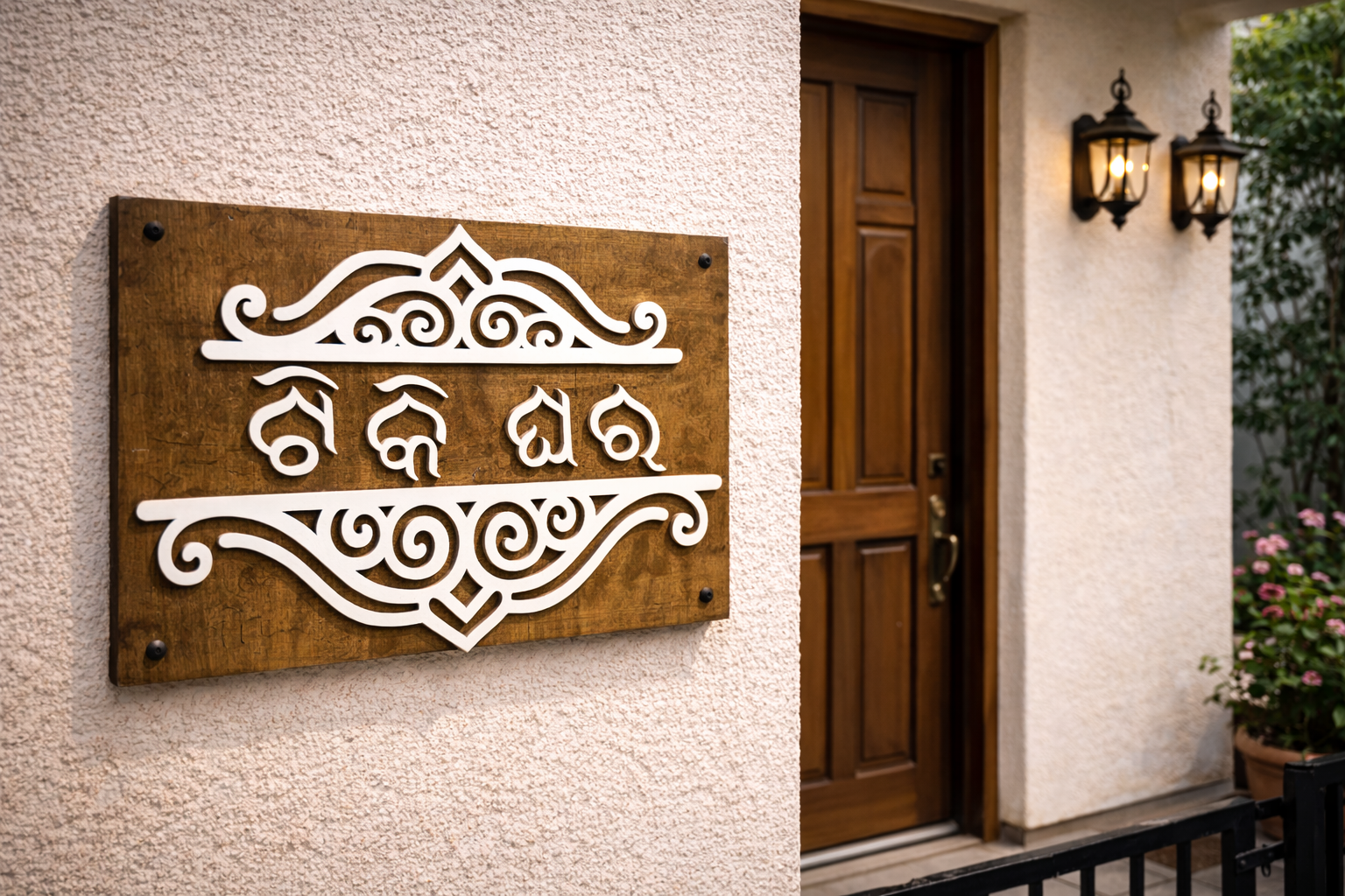 Decorative Wooden Nameplate