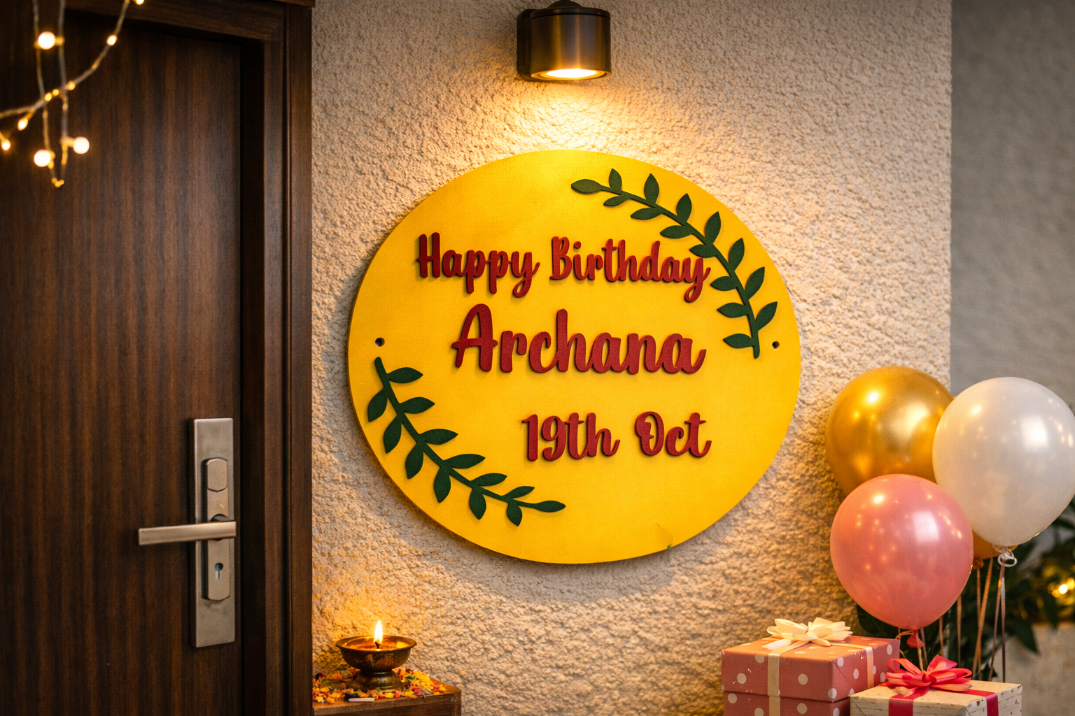 Personalized Birthday Wall Decor