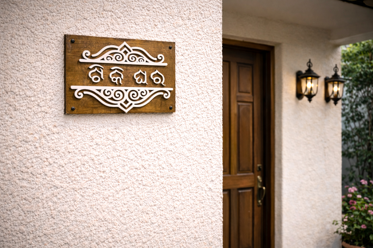 Decorative Wooden Nameplate